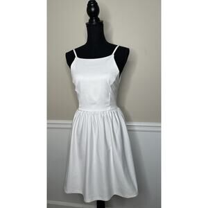 Fancy Inn Dress White Spaghetti Strap Backless Skater Dress Size Medium